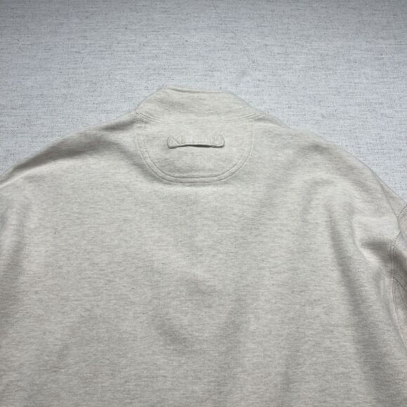 Duluth Trading Co Mens Size Large Tall Ivory Thermal Henley Shirt Heavyweight - Picture 8 of 9